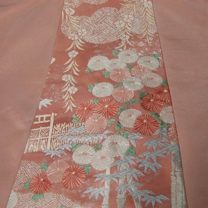 Vintage Obi Silk A-Line Mini Skirt in Dusty Rose Floral