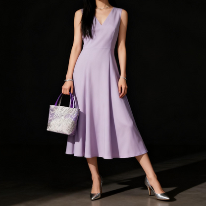 Rangiku 乱菊 Chrysanthemum Vintage Obi Silk Tote in Lavender Silver