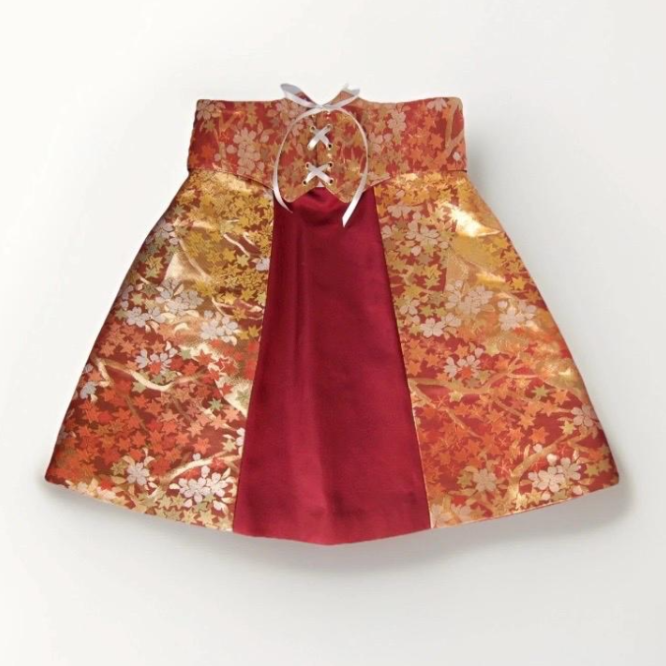 Vintage Obi Silk A-Line Mini Skirt in Wine Red Floral