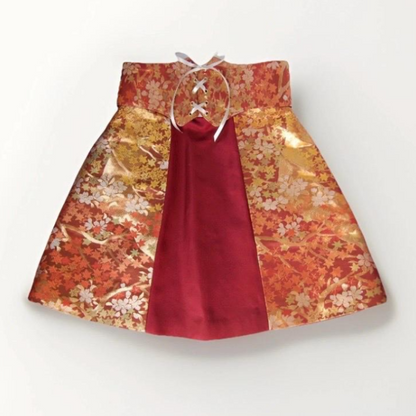 Vintage Obi Silk A-Line Mini Skirt in Wine Red Floral