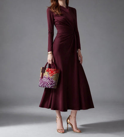 Rangiku 乱菊 Chrysanthemum Vintage Obi Silk Tote in Purple Gold