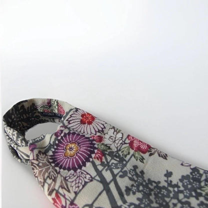 Vintage Komon Kimono Silk Cravat — Subdued Floral Motifs 菊唐草文