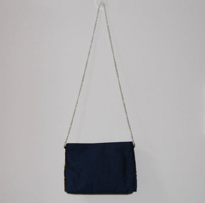 Vintage Fukuro Obi 2-Way Bow Bag — Chrysanthemum & Flowing Water Silk