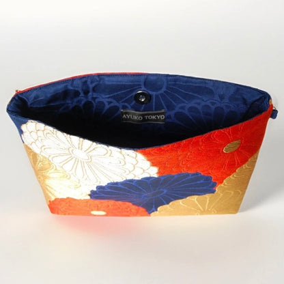 Vintage Fukuro Obi Shoulder Bag — Kiku-Zukushi 菊尽くし Chrysanthemum Silk