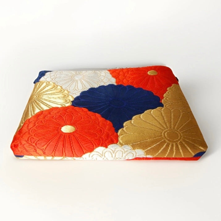Vintage Fukuro Obi Shoulder Bag — Kiku-Zukushi 菊尽くし Chrysanthemum Silk