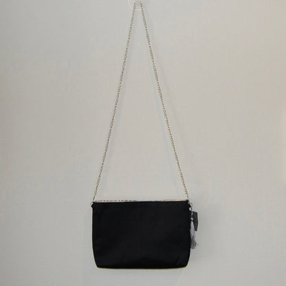 Vintage Nishijin-Ori Fukuro Obi Shoulder Bag — Gold Tate-Nami Wave Silk