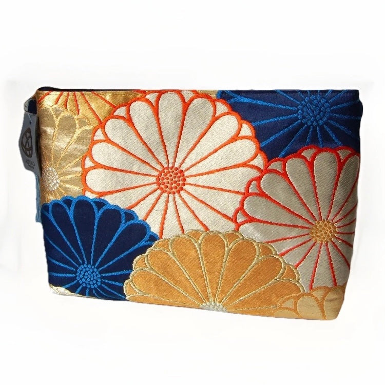 Vintage Fukuro Obi Shoulder Bag — Kiku-Zukushi 菊尽くし Chrysanthemum Silk