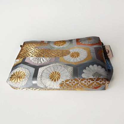 Vintage Fukuro Obi Shoulder Bag — Kikko & Chrysanthemum Silk