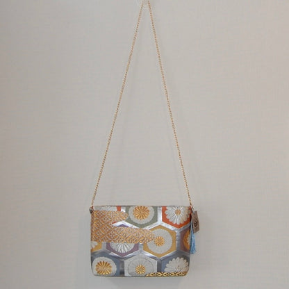 Vintage Fukuro Obi Shoulder Bag — Kikko & Chrysanthemum Silk