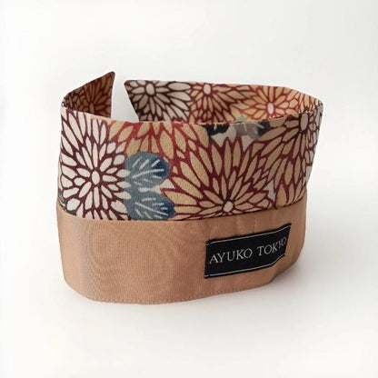 Vintage Komon Silk Detachable Collar Tie — Kiku-Zukushi Chrysanthemum 菊尽くし