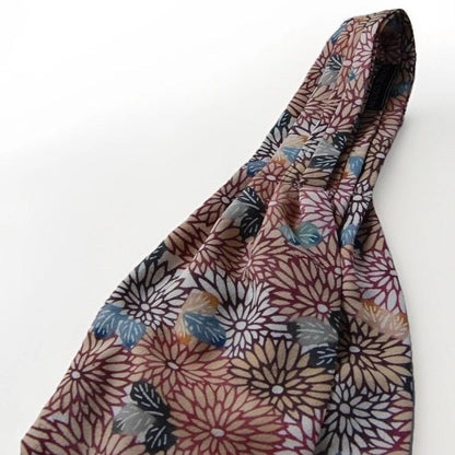 Vintage Komon Kimono Silk Cravat — Kiku-Zukushi Chrysanthemum 菊尽くし