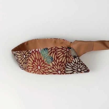 Vintage Komon Silk Detachable Collar Tie — Kiku-Zukushi Chrysanthemum 菊尽くし