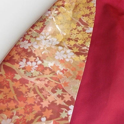 Vintage Obi Silk A-Line Mini Skirt in Wine Red Floral