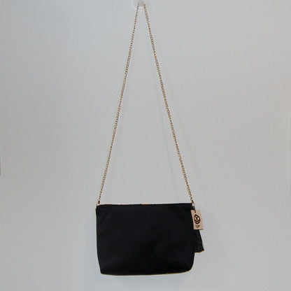 Tatsu-Nami Rising Wave Vintage Obi Silk Shoulder Bag in Black Gold Silver — image 9