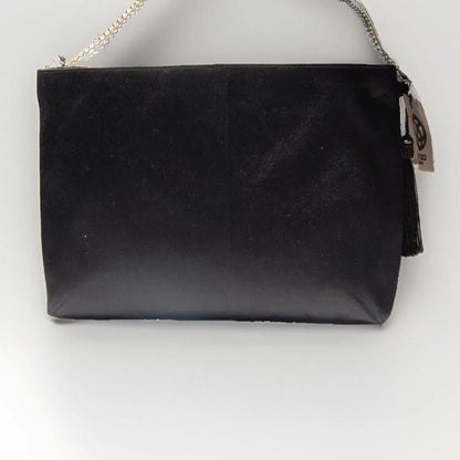 Tatsu-Nami Rising Wave Vintage Obi Silk Shoulder Bag in Black Gold Silver — image 10