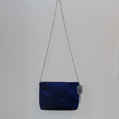 Rangiku 乱菊 Chrysanthemum Vintage Obi Silk Shoulder Bag in Orange Navy — image 8